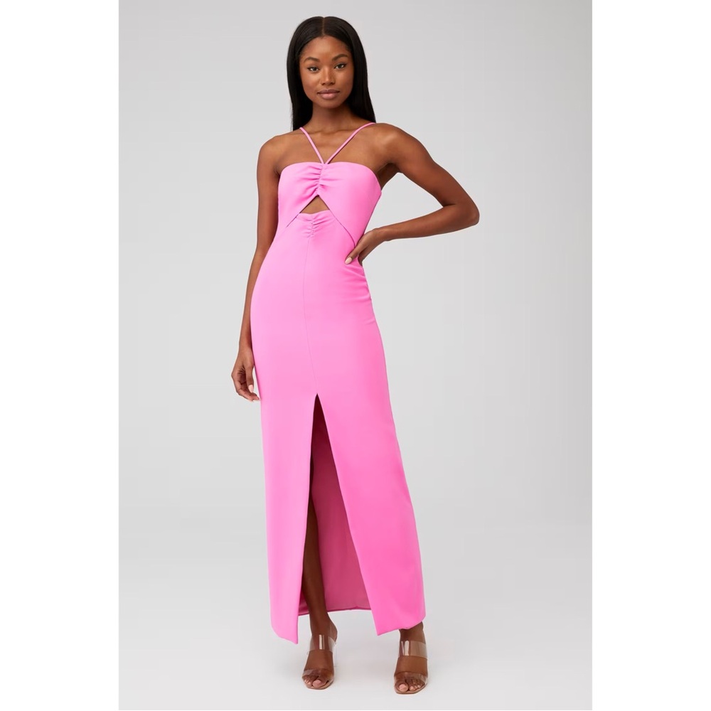LIKELY LIKE NEW SIZE 4 ROCKY HALTER Elegant Pink Strapless Dress